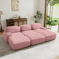 117.3” Modular Sectional Sofa Corduroy Boneless Sofa for Living Room Comfy 5 Seater Sleeper Cloud Couch Sectional with Deep Seat and 3 Ottoman &amp Button Tufted Cushions No Assembly