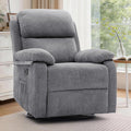 Recliner Chair 360 Swivel Rocker Chair for Adults Small Rocking Recliner Chair for Small Spaces Upholstered Chenille Fabric Glider Recliner Nursery Chair with Side Pockets for Living Room