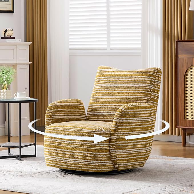 ERYE 360° Swivel Chair Modern Leisure Swivel Armchair for Living Room Bedroom