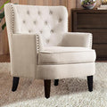 Rosevara Atlas Mid-Century Modern Accent Chair - Upholstered Lounge Arm Chair with Soft Cushion for Small Spaces