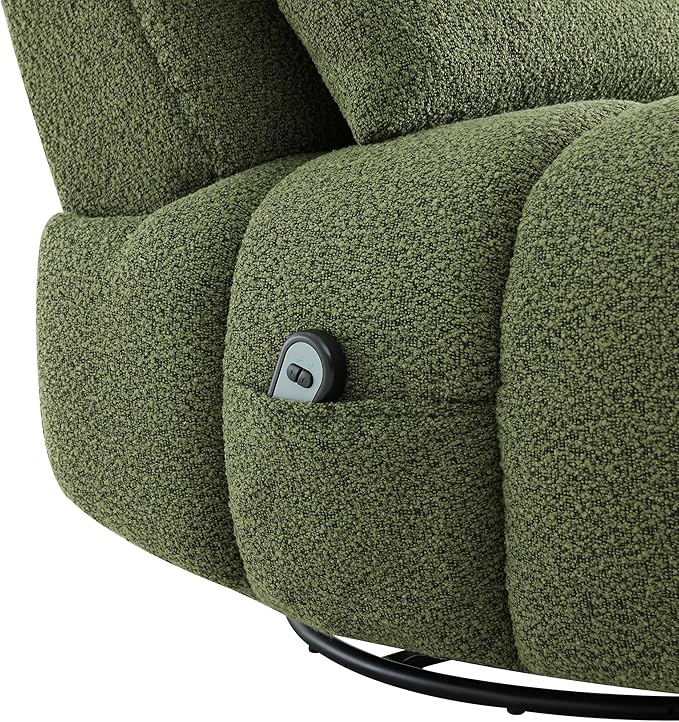 Watson &amp Whitely Oversized Power Recliner Chair for Adults Swivel Rocker Recliner Chair with Lumbar Support Ultra-Comfy Glider Recliner for Living Room Theater Seating Single Sofa Olive