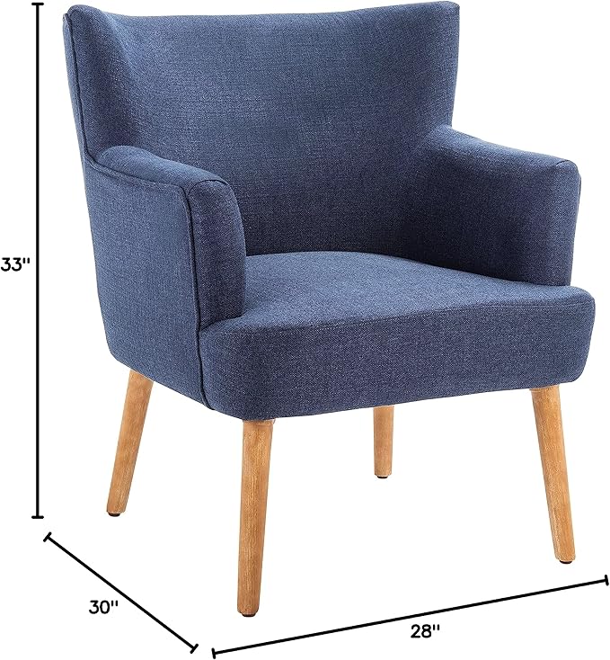 SAFAVIEH Home Collection Delfino Navy/Natural Accent Chair