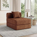31.5'' Convertible Compressed Corduroy Folding Sofa Bed Modern Boneless Pull Out Sleeper Sofa Couch in a Box 3 in 1 Portable Lazy Floor Lounge Chair No Assembly Needed Caramel Pillow Single