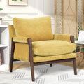 Mid-Century Modern Armchair with Soft Fabric for Living Room Setting Available in Yellow