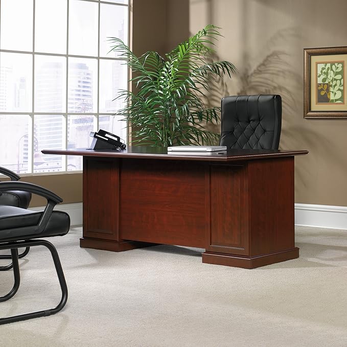Sauder 109843 Heritage Hill Executive Desk Classic Cherry Finish