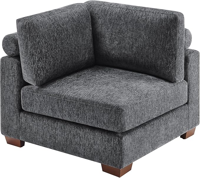 VANOMi 37.4 Upholstered Square Module for Modular Sectional Sofa (Gray Corner Module)