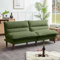 Convertible Futon Sofa Bed 72 Loveseat Couch with 3-Level Adjustble Backrest Modern Futon Loveseat Sofa for Small Spaces Green