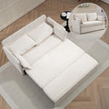 Pull Out CouchLoveseat Convertible Sleeper Sofa Bed with USBPull Out Sofa Bed Side Storage2 PillowsCorduroy Sleeper Couch for Living RoomBedroomApartmentPet-Friendly(Beige 59.5'')