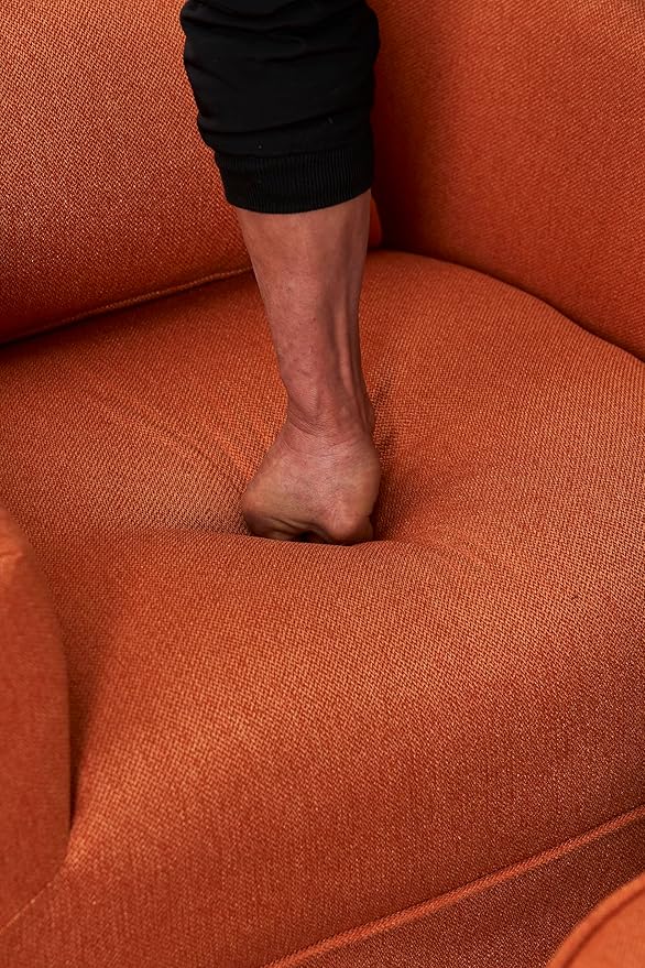 Swivel Barrel Chair with Ottoman Comfy Round Accent Sofa Chair for Living Room 360 Degree Swivel Accent Chair Armchair Leisure Reading Chair for Bedroom Hotel Office Lounge (Orange)