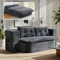 78.7-inch Folding futon Sofa Bed Full-Size Convertible Sleeper couch Bed Memory Sponge Double settee with Comfortable Mattress Suitable for Living Room and Guest Room (dark gray 78.7 inches)