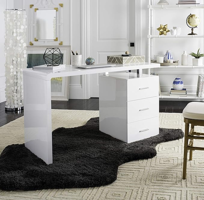 Safavieh Home Office Orrin Modern White 3-drawer Desk