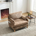 GDFStudio Foldable Sofa Bed Recliner 3-in-1 Convertible Sleeper Sofa with Pillows Mid Century Modern Chenille Upholstery for Small Spaces Bedroom Study Room Guest Room Light Brown