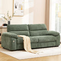 Ihanherry 92 Modern Sofa for Living Room Deep Seat Chenille Couch with Fast Charging Port &amp Removable Washable Cushions Pillow-Armrest Loveseat for Small Space/Apartment Sturdy Frame Green