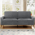 68 Loveseat Sofa Comfy Grey Corduroy Couches for Living Room Mid Century Modern Love Seat Sofa Tool-Free Setup Small Couches for Bedroom Office