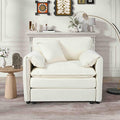 Modular Oversized Sofa Chair - 41.73 Chenille Upholstered Armchair w/Removable Pillow &amp Storage Pockets Heavy Duty 800lbs Capacity DIY Sectional for Living Room &amp Apartment (Beige)