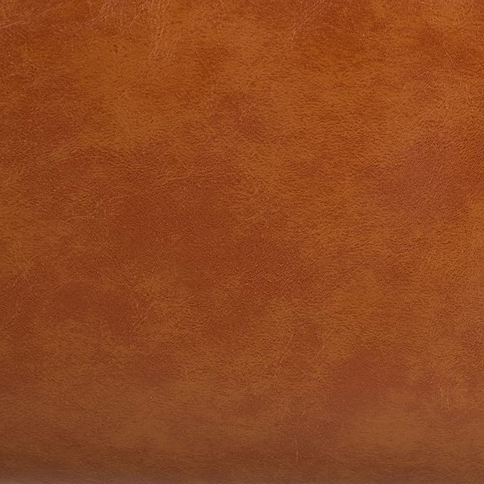 SAFAVIEH Home Collection Delfino Cognac Faux Leather/Natural Accent Chair