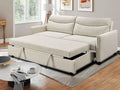 THSUPER 87'' King Size Pull Out Couch Bed Convertible King Sleeper Sofa for Small Space Comfy RV Sleeper Couch That Turns into Bed (Beige)