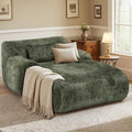 66 Inches Oversized Chaise Lounge Indoor No Assembly Required Single Sleeper Sofa Chair with Lumbar Pillow Upholstered Boneless Sofa Bed for Living Room Bedroom