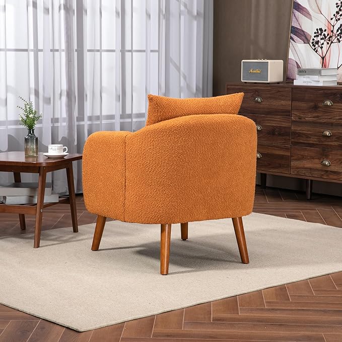 Wood Frame Armchair Modern Accent Chair Lounge Chair for Living Room