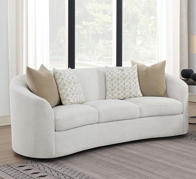 Coaster Home Furnishings Rainn Upholstered Tight Back Sofa Latte