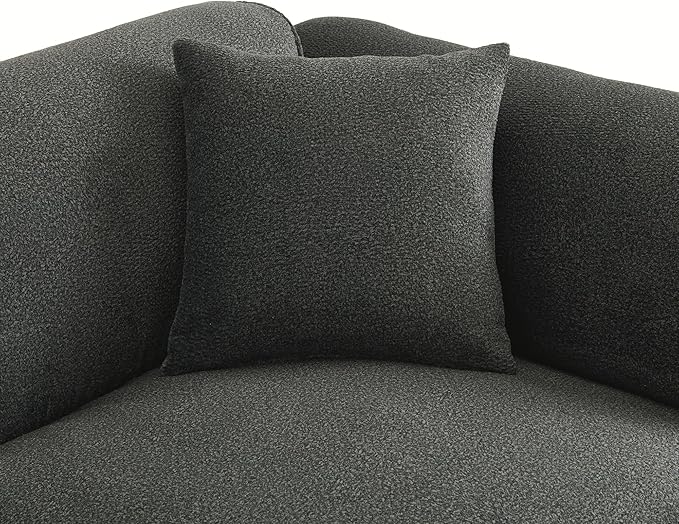 Luxury Living Room Double-Needle Cut Velvet Sofa 4-Seater with Pure Sponge Seat Cushions A Detachable Footstool and 3 Throw Pillows L Shaped Polyester Sofa for Living Rooms (Green-EK99)
