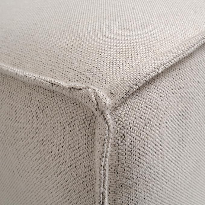 Flash Furniture Bridgetown Fabric Ottoman Module for Sectional Sofa Customizable Modular Couch Ottoman Cream