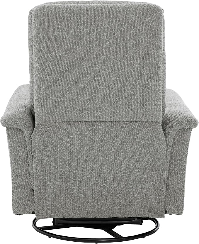 Manual Recliner Chair with Two Adjustable Positions Rocking and Swivel Recliner Rocking Recliner Massage Recliner with 8-Point Massage Function and Adjustable Backrest for Living Room (Grey15)