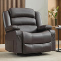 Oversized Recliner Chair with Heat and Massage 360° Swivel Nursery Rocking Chairs for Adults Recliner Single Sofa Seat with Cup Holders Lazy Boy Recliner Single Sofa (Oversized Manual Darkbrown)