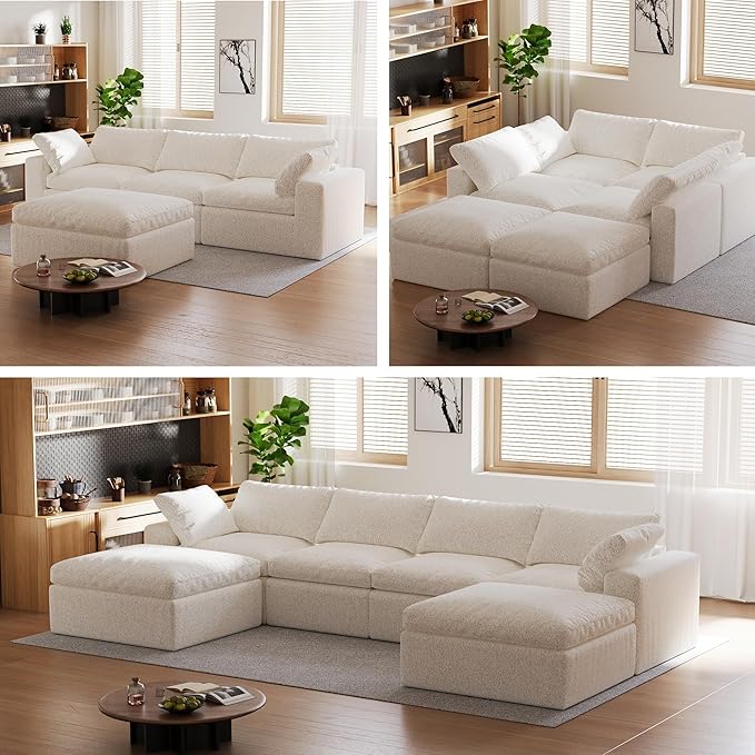 Cloud Couch for Living Room Boneless Modular Sectional Sofa (Ottoman)