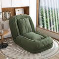 Modern Folding Lazy Sofa Bed Human Dog Bed for Adults with Soft Pillows Upholstered Floor Lounge Chair with5 Adjustable Position for Living Room Bedroom