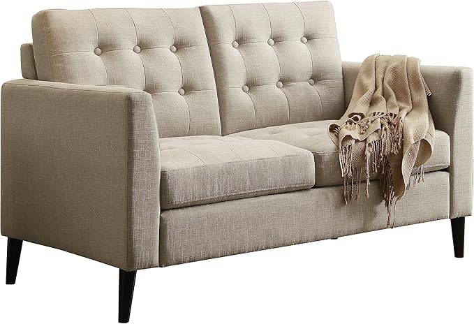 Rosevera Loveseat Sofas for Living Room Loveseat Couch for Living Room Long Couch in a Box Sofa para Sala Love Seats Furniture Sofa in a Box Small Area Couches Couches for Living Room Beige