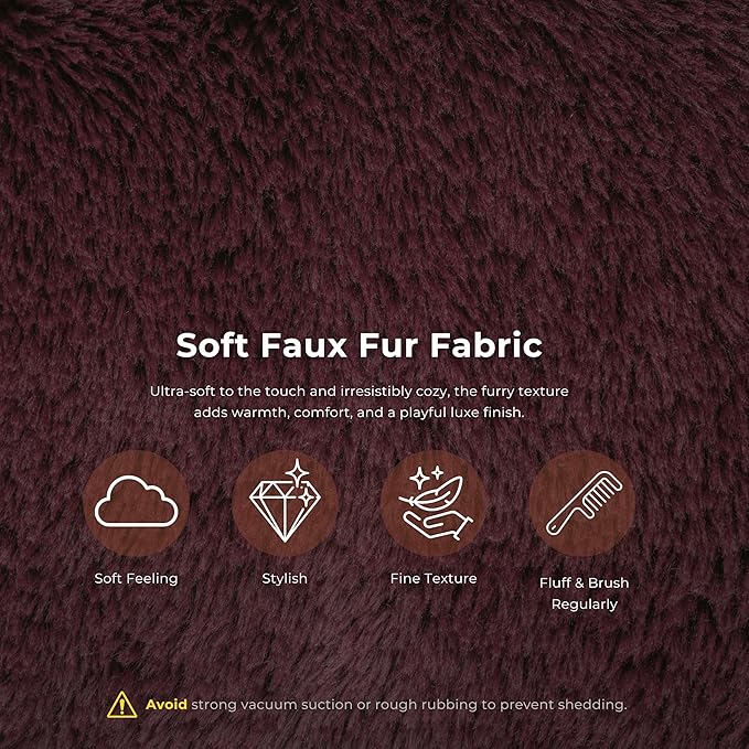 24/7 Shop at Home Garel Modern Upholstered Foam Sofa Chair with Curved Back and Arm Compressed Couch in a Box No Assembly Required for Home Theater and Living Room Red Wine