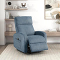 Lexicon Power Lift Recliner Chair for Elderly with Remote Control Gentle Lift Motion Side Pocket Armrest Corduroy Upholstered Electric Recliner for Living Room/Bedroom Easy Assembly Midnight Blue