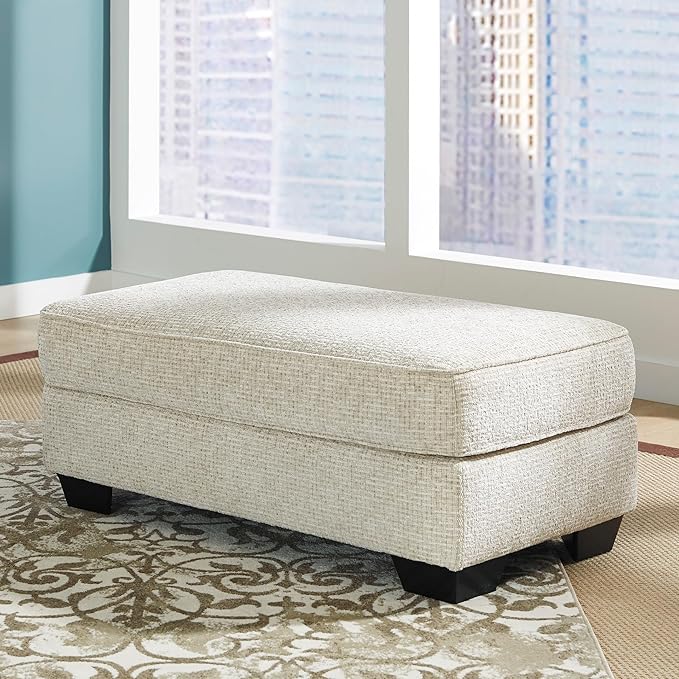 Signature Design by Ashley Monaghan Classic Upholstered Ottoman Beige