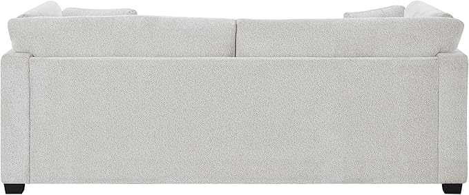 Christopher Knight Home Masie Chenille Upholstered 3 Seater Sofa Couch Wooden Home Sofa Living Room Comfy Cloud Couch for Bedroom Home Office Beige