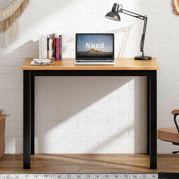Need Small Computer Desk 31-1/2 Sturdy and Heavy Duty Writing Desk for Small Spaces and Small Desk Study Table Laptop Desk- AC3BB-80-40