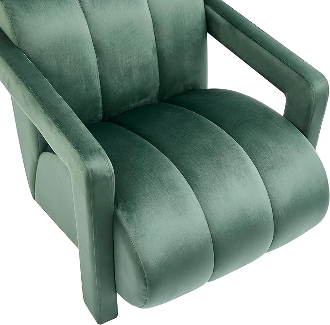 Roundhill Furniture Velmor Contemporary Velvet Accent Armchair Green