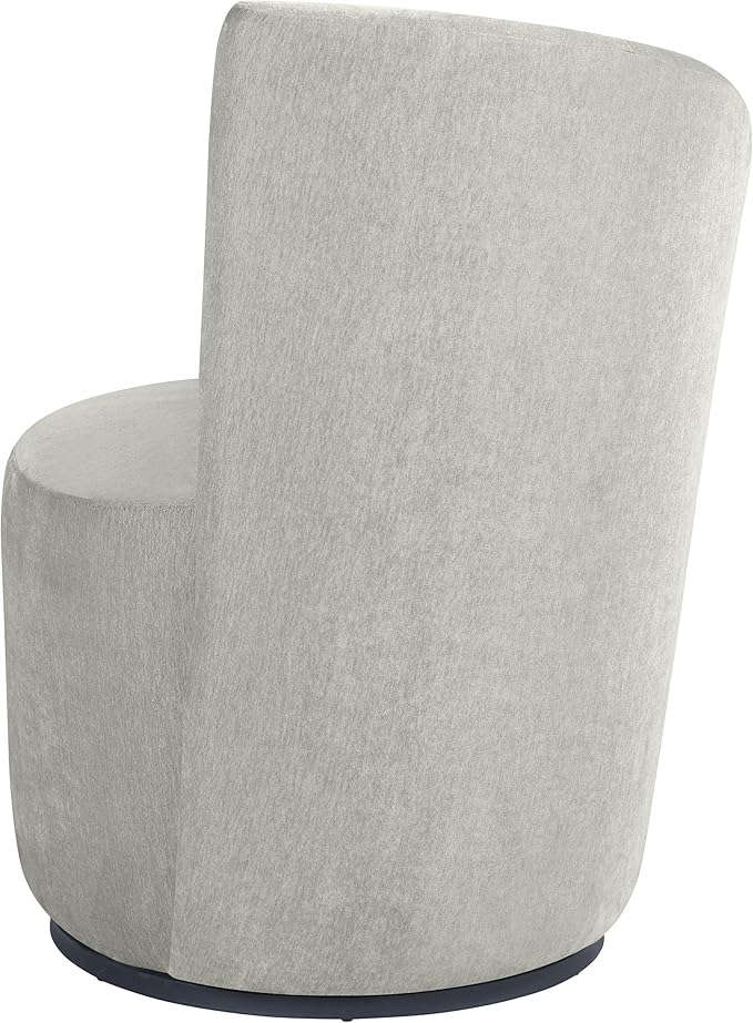 Coaster Home Furnishings - Nueva - Wood - Upholstered Swivel Accent Chair with Curved Backrest Cushioned Seat and Contemporary Style - Living Room - Dove Grey - 907527