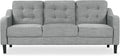SAFAVIEH Couture Furniture Collection Nathaniel Grey Tufted 3-Seater Sofa