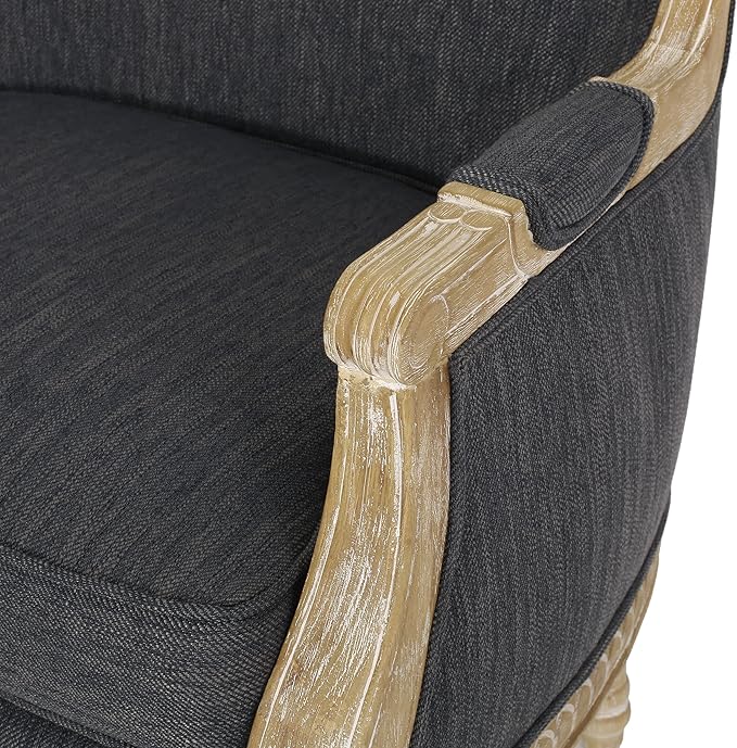 Christopher Knight Home Tamarisk Upholstered Club Chair - Charcoal/Natural