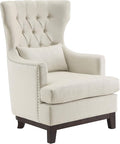 Lexicon Aurora 32 W Tufted Fabric Accent Chair Beige