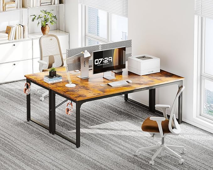Coleshome 63 Inch Computer Desk Modern Simple Style Desk for Home Office Study Student Writing Desk Vintage