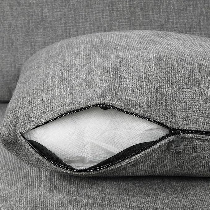 Merax 35.4 Modern Convertible Sofa Bed Pull-Out Sofa Couch Single Sleeper Chair with Pull-Out Mechanism USB Ports and Cup Holders Chenille Fabric for Living Room Small Space Grey
