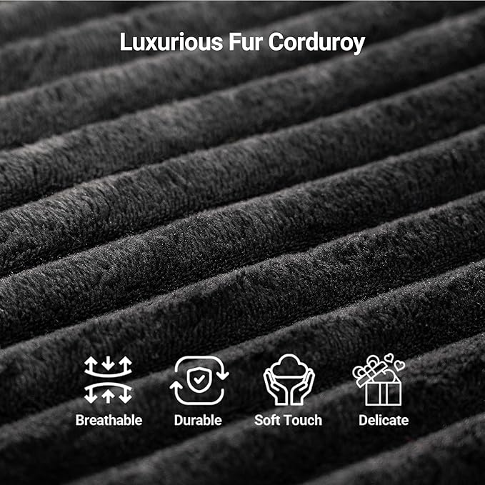 L-Shaped Corner Corduroy Sectional Sofa 4 Seat Modular Boneless Sofa Foam Cloud Couch with Movable Ottoman and Toss PillowsModern Deep Seat Convertible Chaise Sofa