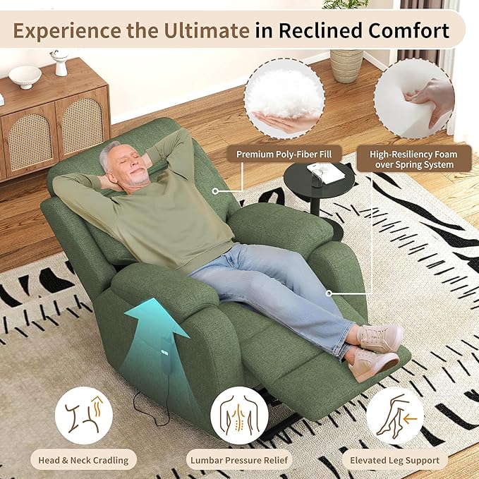 Power Lift Recliner Chair for Elderly with Remote Control - Heavy Duty 330 lbs Snowflake Velvet Fabric Compact Electric Lift Chair for Seniors Small Spaces Living Room Bedroom