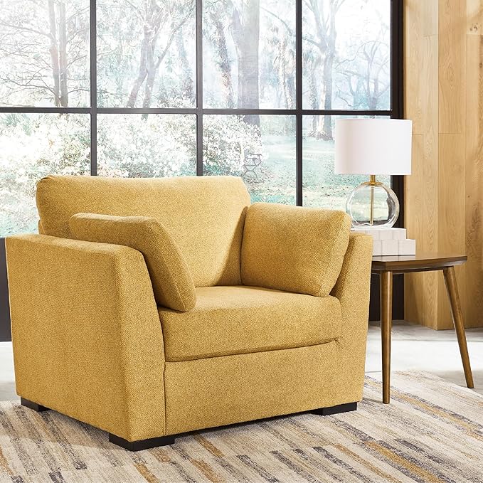 Signature Design by Ashley Keerwick Modern Upholstered Oversized Chair Yellow