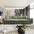 Ball &amp Cast 4 Seater Cloud Sectional Couch102.4 Modern Modular Sectional Sofa with Deep Seat &amp PillowsPlush Corduroy Comfy Convertible Sofa Couches for Living RoomGreen