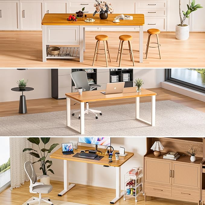 BIZUM Whole-Piece Particle Board Table Top Wood Countertop for Standing Desk DIY 48x24x1 Inch Maple Desk Top
