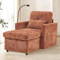 HOMEFUN Sleeper Chair Bed Lazy-Friendly Indoor Chaise Lounge with Storage Cell Phone Bracket Multifunctional Sofa for Bedroom Living Room Small Space Adults