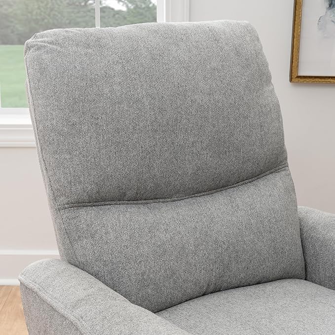 Powell Kylee Grey Upholstered Power Reclining Chair with Charging Port
